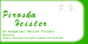 piroska heisler business card